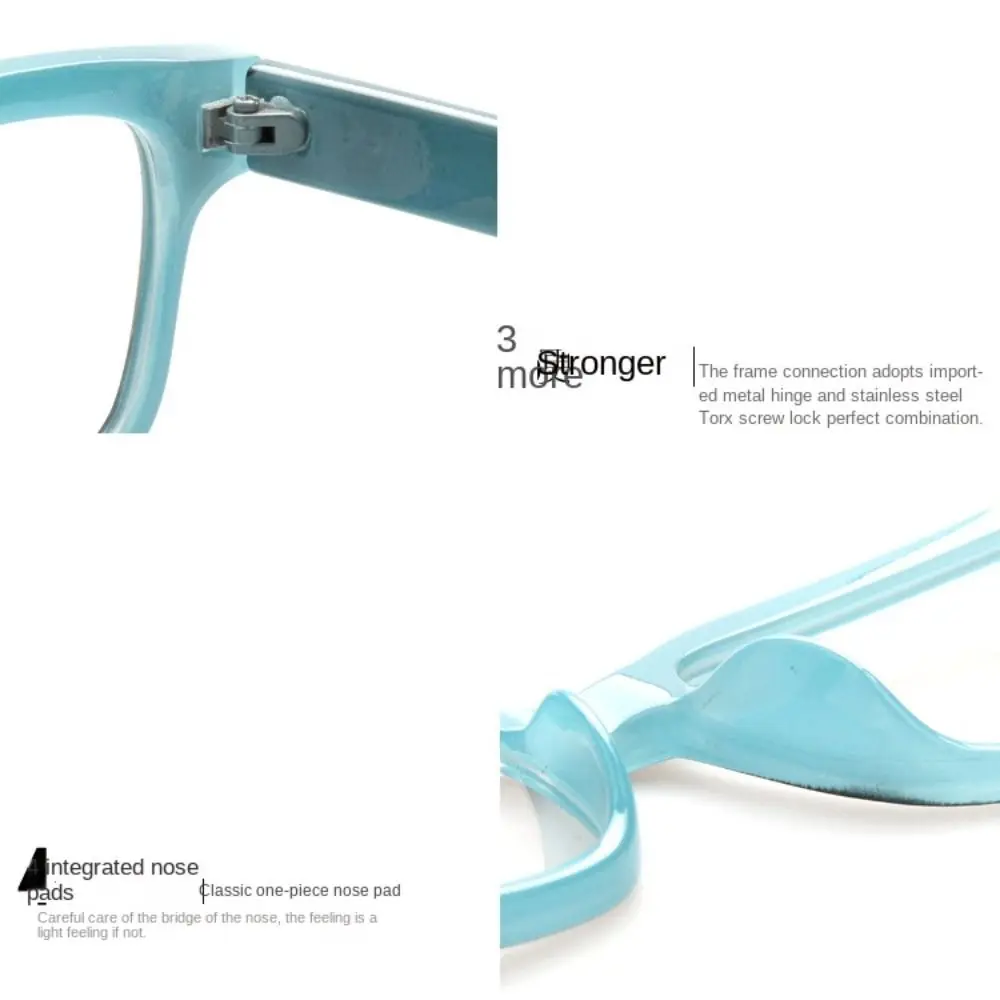 

Portable PC Reading Glasses Black Brown Square Frame Ultra Light Frame Vision Care Unisex