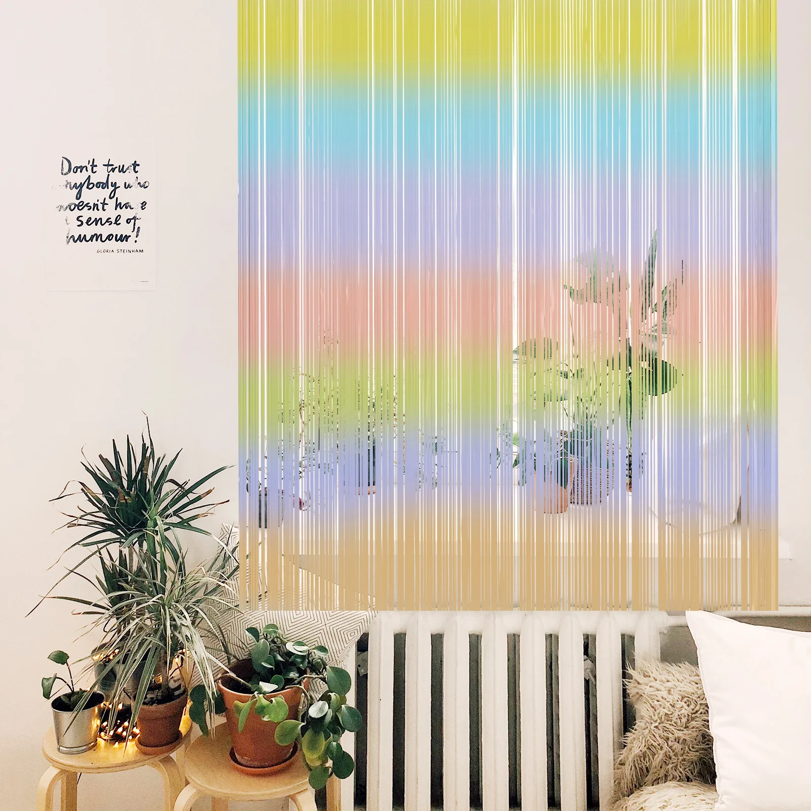 

2 Bags Rain Tinsel Curtains Macaron Birthday Gradient Hanging Decor Party Birthday Backdrop Curtains Tassel Wall Photo Props