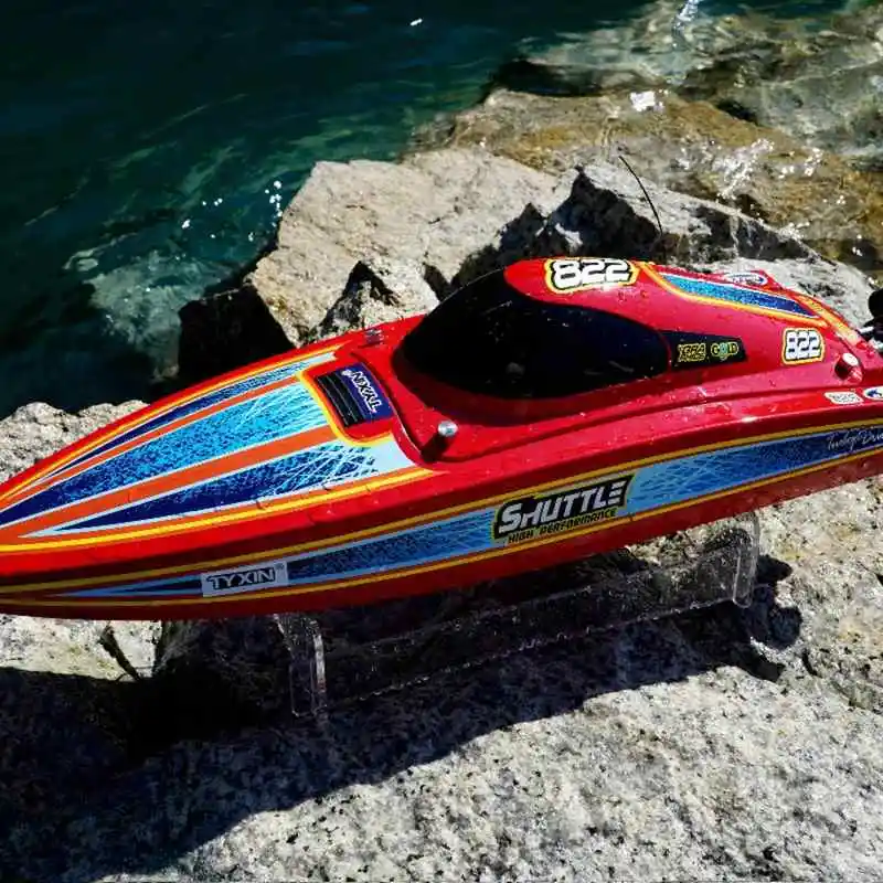 Thai Nuovo TX822 Barca telecomandata Barca veloce senza spazzole Modello di nave di simulazione RC professionale per adulti Barca da corsa elettrica