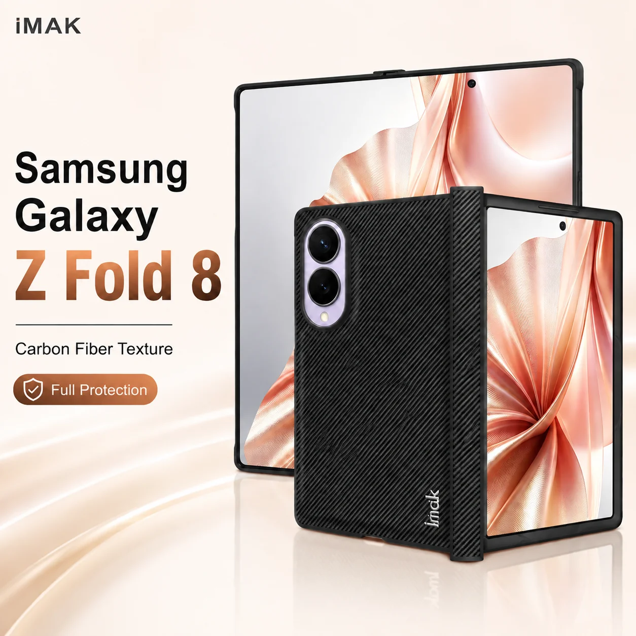 Case For Samsung Galaxy Z Fold 8 Fold8 Leather.PC Hard Back Cover Raised Edge Ultra Thin CA0023
