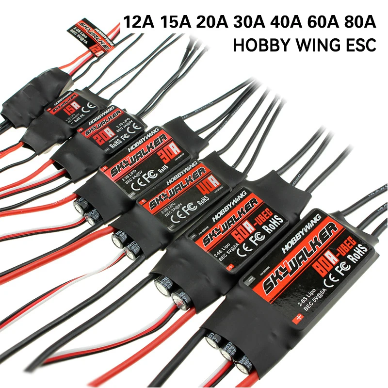 

Hobbywing Skywalker 12A 15A 20A 30A 40A 50A 60A 80A ESC Регулятор скорости с Ubec для радиоуправляемого автомобиля квадрокоптера радиоуправляемой модели