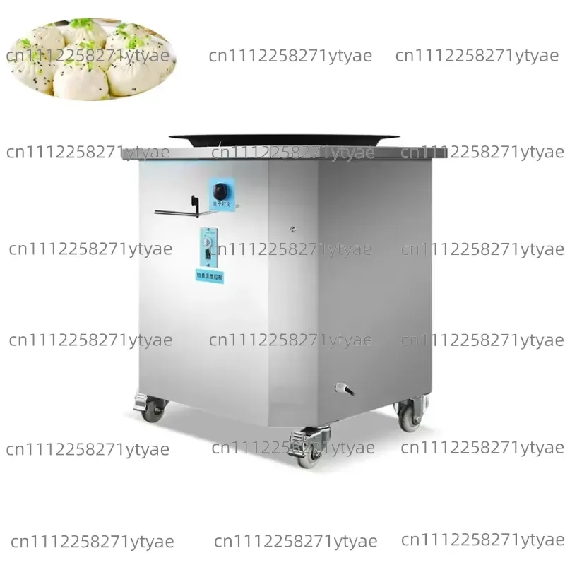 Commercial frying pan for steamed buns and dumplings, fully automatic stainless steel multi-function frying pan