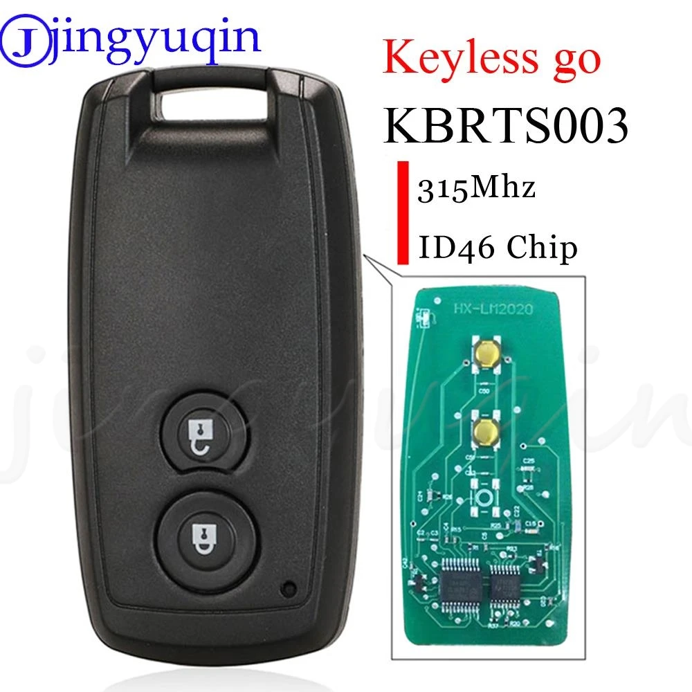 jingyuqin Keyless Go TS006 Smart Remote Key 2Buttons 315Mhz ID46 For Suzuki SX4, Grand Vitara, Swift, FCC: KBRTS003 2005DJ0233