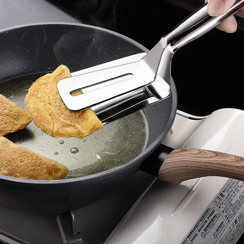 Household Frying Shovel Pancake Fried Fish Shovel Pizza Steak Clip Barbecue Grilling Tong Kitchen Clamp Cooking Tool