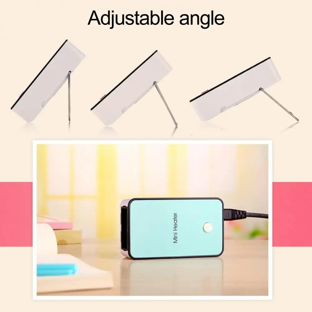 

4 Colors 1 Set Practical Low Energy Consumption Mini Heater Quiet Portable Heater Adjustable for Indoor