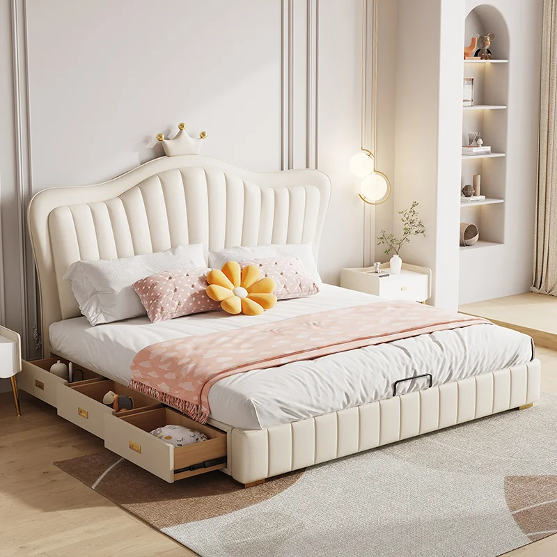 

Cute Shaped Best Sell Kids' Furniture Sets Kids Bed with Storage Children's Bed Set Upholstered Bed