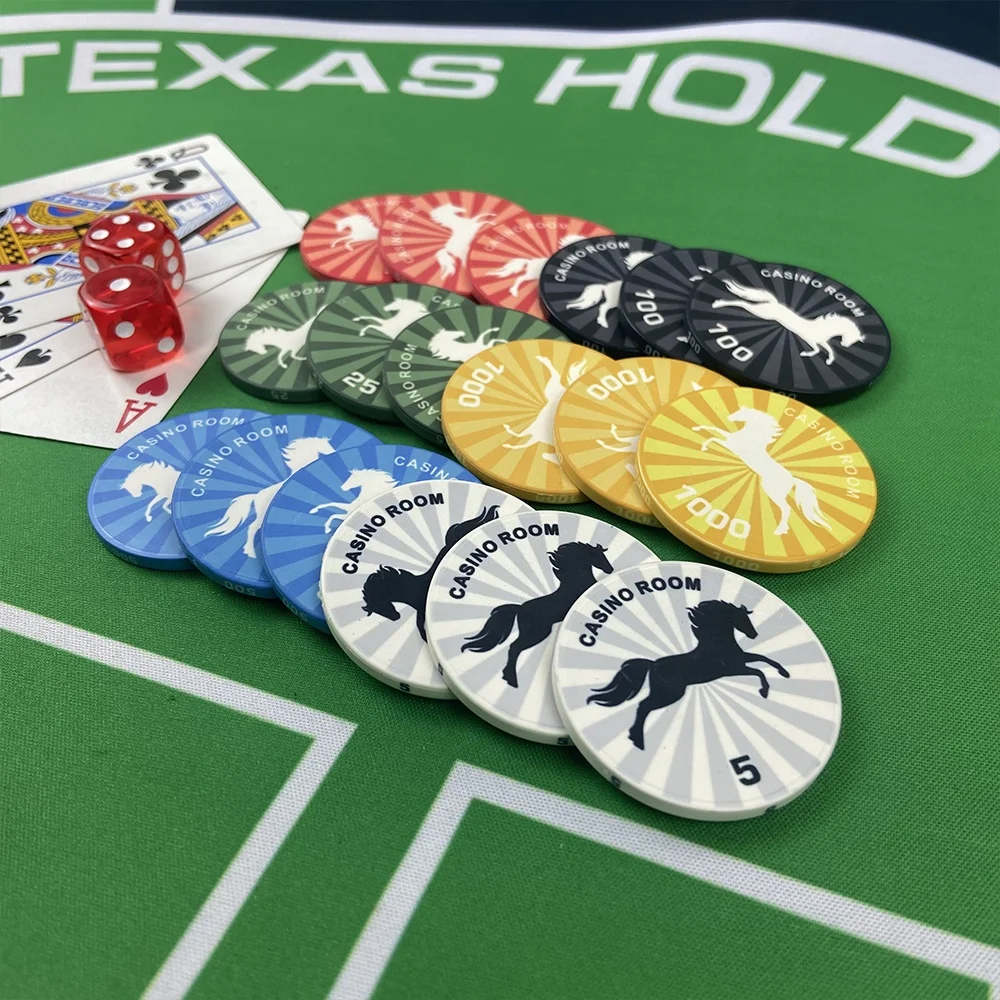 Texas Hold'em Ceramic Chips Integral Coins High-end Mahjong Chess and Card Room Special Rewards Scoreboard Children's Chip Coins