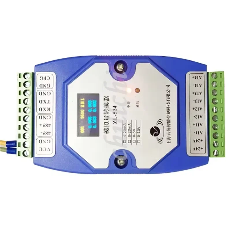4-20mA to RS485 4CH Analog Input Module 0-10V High Precision MODBUS RTU with LCD Display Data Acquisition Converter for
