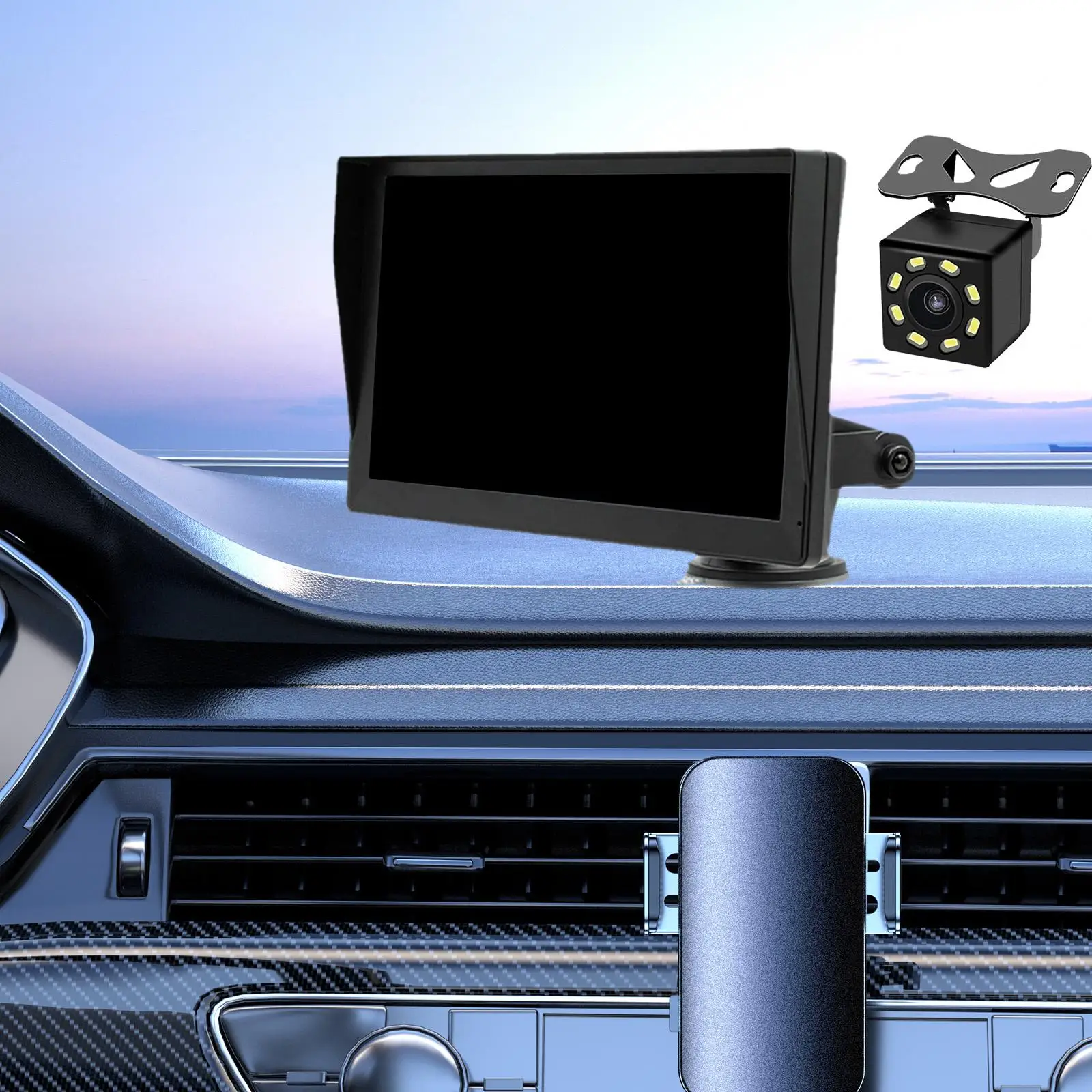 

Park Monitor Portable 9'' Screen Car Driving Recorder for Vehicles Cars