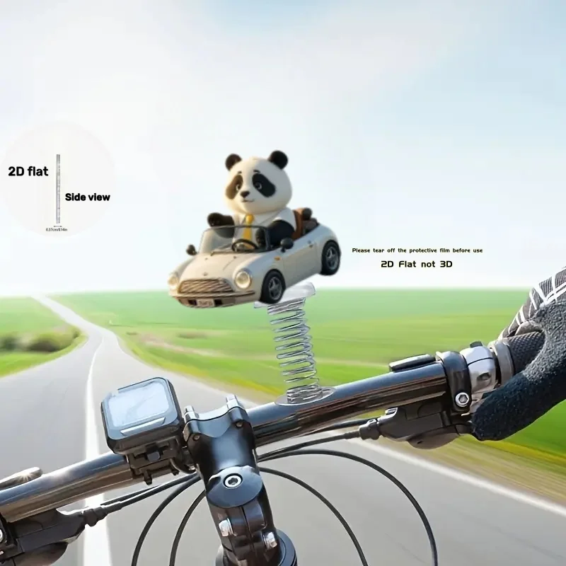 

Driving Panda 2D Flat Acrylic Automotive spring ornament Car Inter Decor Party Desktop Decor auto accessory voiture gadget gifts