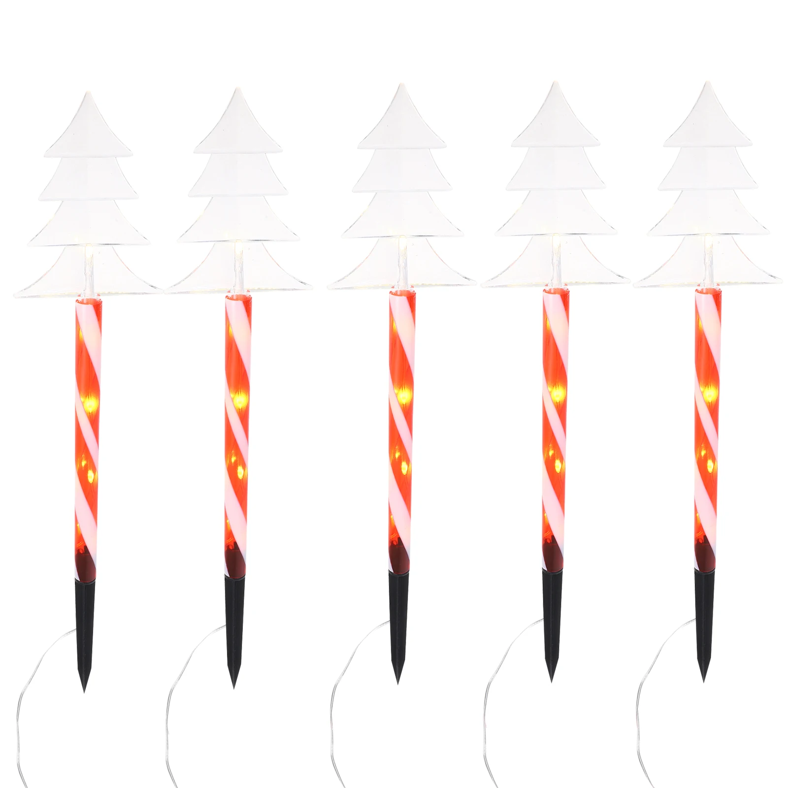 

Christmas Tree Ground Stake Light Warm White Solar Outdoor Decor Garden Pathway Lighting Christmas Light Ground Stakes