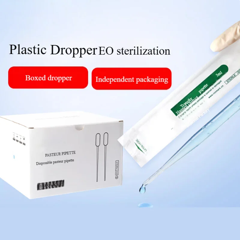 Disposable plastic dropper sterile pipette with graduated Pasteur pipette 0.2ml 0.5ml 1ml 2ml 3ml 5ml 10ml