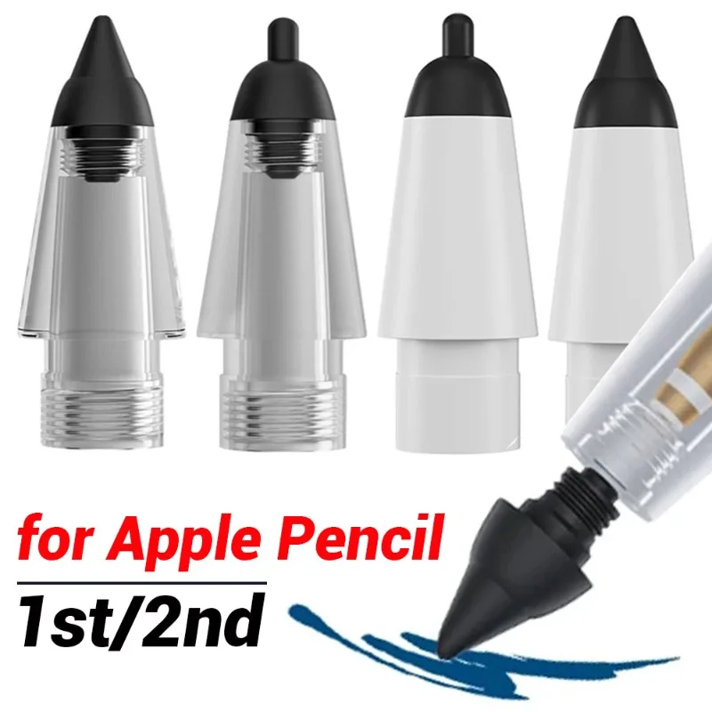 Screw Thread Replacement Stylus Pens Nibs for Apple Pencil 1/2 Wear-resistant Mute Pencil Tips Cover for iPencil 1 2 Spare Nibs