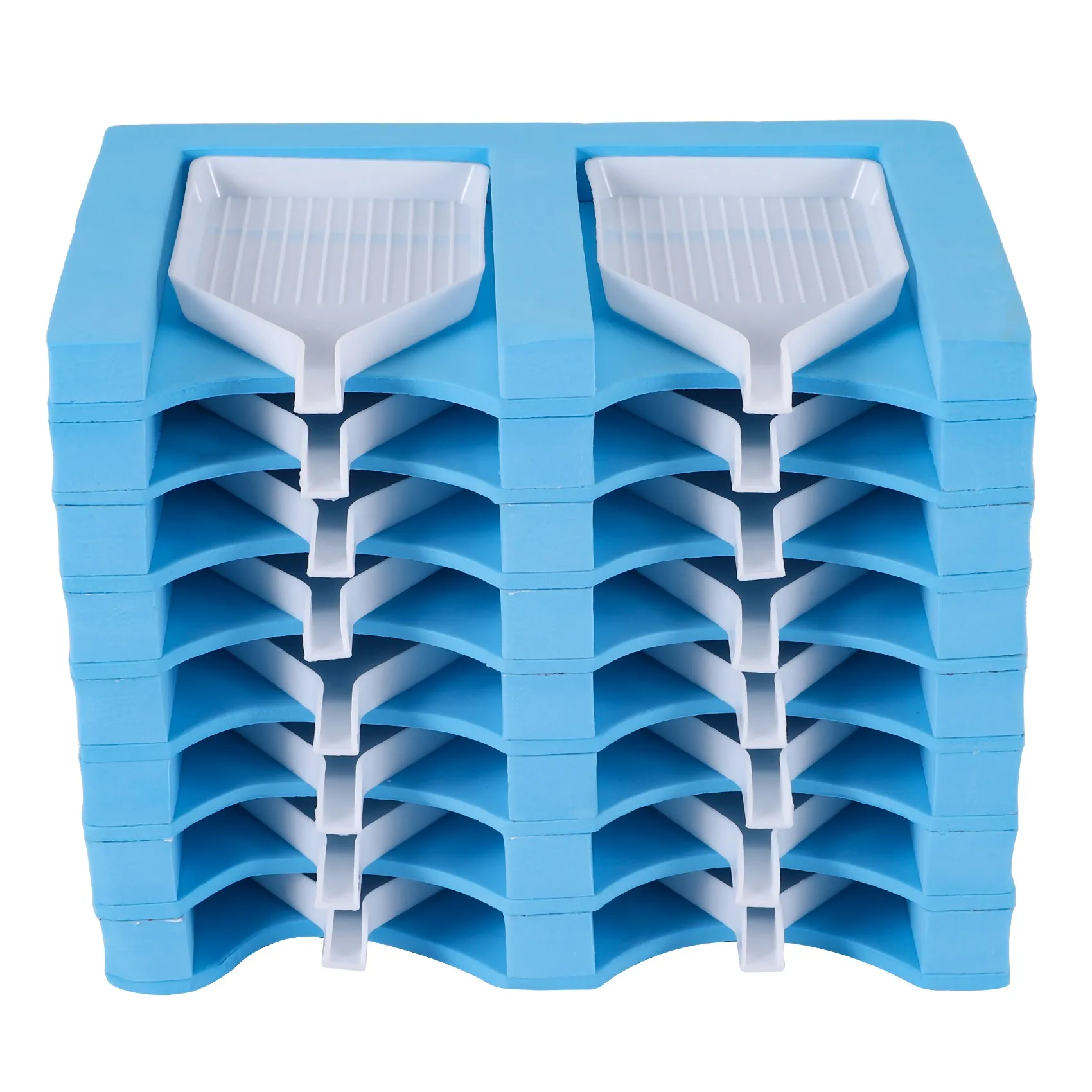 16 Slots Tray Organizer Accessories Tray Tools Kits Organizer Blue