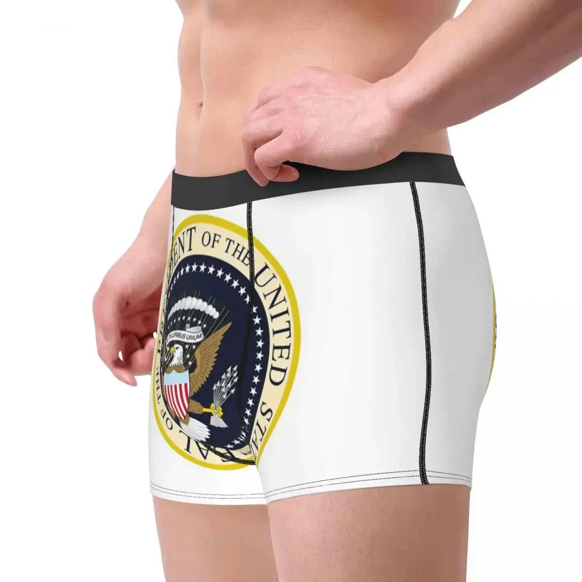 Men's USA President Seal Underwear  Election Vote Trump Sexy Boxer Briefs Shorts Panties Homme Polyester Underpants