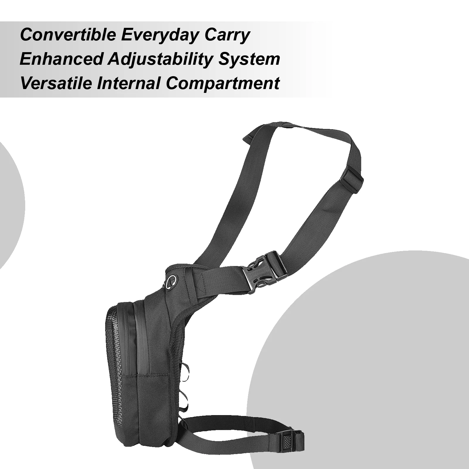 

Сумка для ног, водонепроницаемый рюкзак со съемным ремнем, сумки на плечо и бедро с застежкой-молнией для езды на велосипеде, пешего туризма, путешествий, уличного велосипедного альпинизма