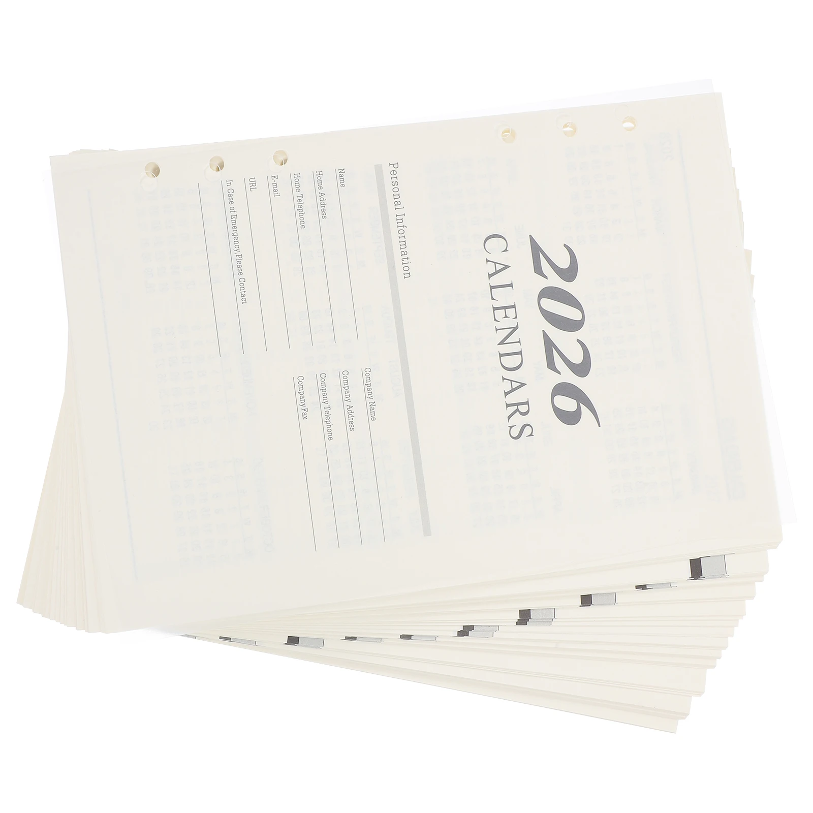 

Loose-leaf Notebook Core Replacement Daily Planner Paper Inserts Horizontal Grid