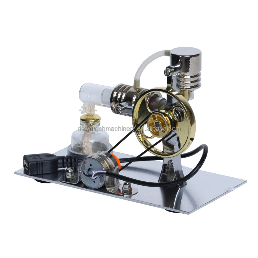 Stirling Engine Kit Popular Science on Steam Physics Scientific Small Production Small Invention Experimental Toy Cross-cylinder