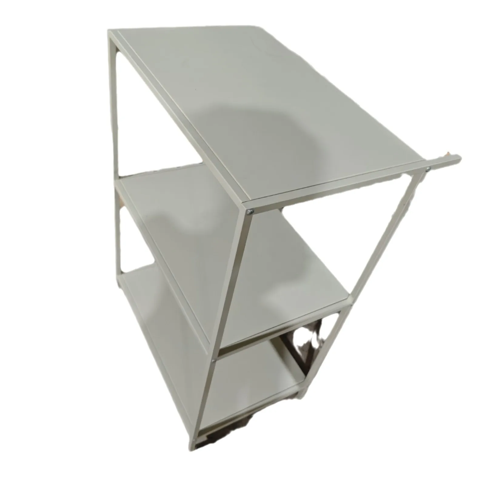 

Nordic style three-layer movable office home room storage sorting storage rack