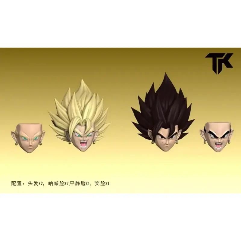 ドラゴンボールTK DIY TKCUSTOM TK TK008 TK009 ドラゴンボールSHF フィット ベジット 新ヘッド カスタムヘッドスカルプトセット アクションフィギュア モデル玩具