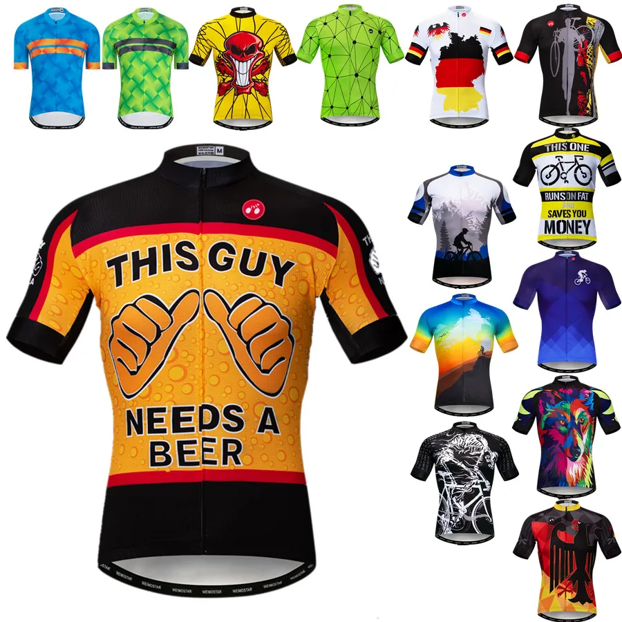 

This Guy Need Beer Cycling Jersey Men Summer Bike Jersey Short Sleeve MTB Bicycle Shirt Quick Dry Road Biking Jersey Cycling Top