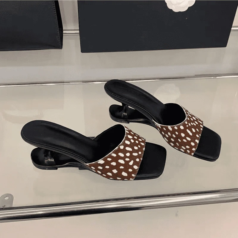 

Wedges Women's Sandals High Heels Designer Slippers Elegant Dress Shoes Summer 2026 Fashion Square Toe Pumps Dress Mujer Zapatos