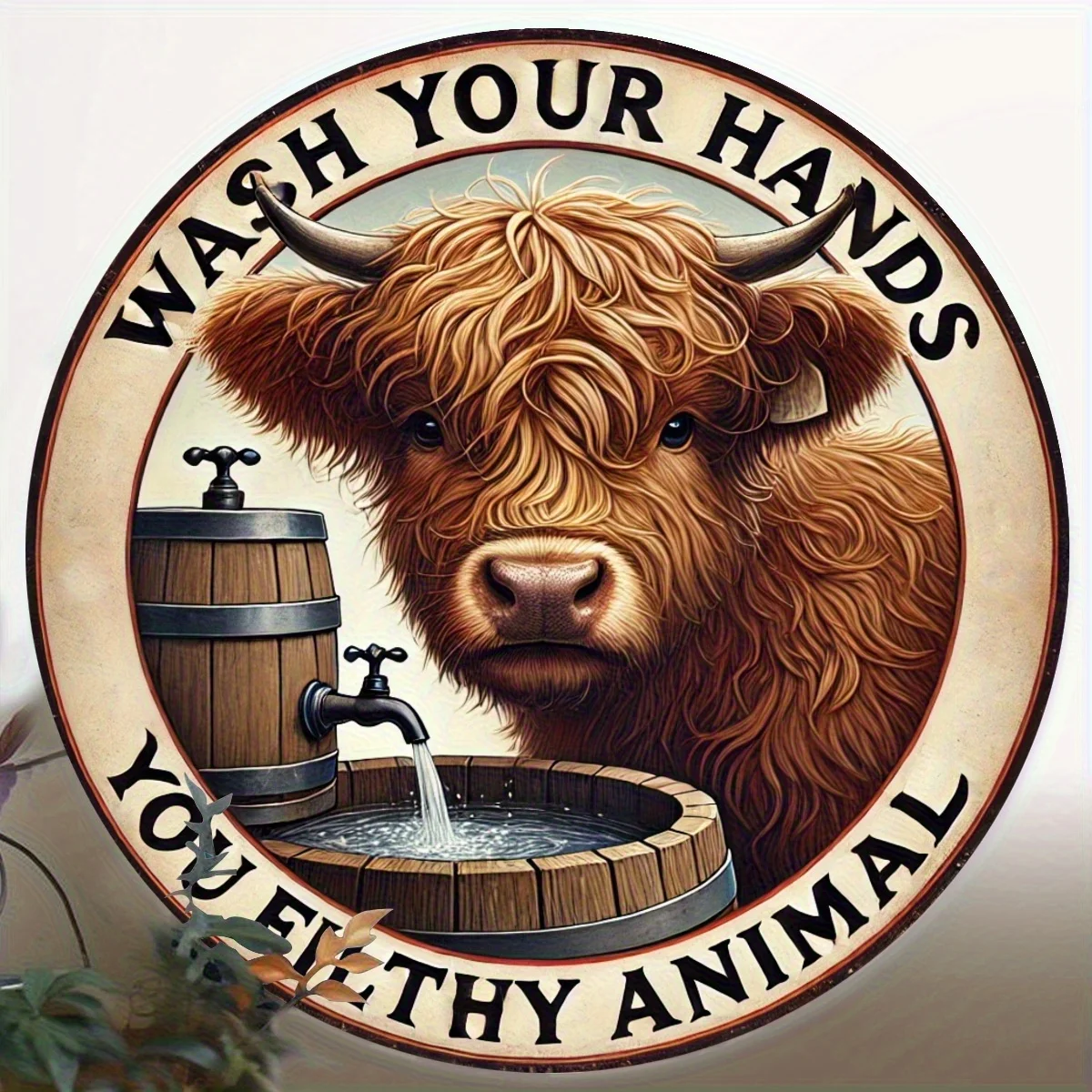 Easy Install 2D Country Style High Country Bull Pattern 