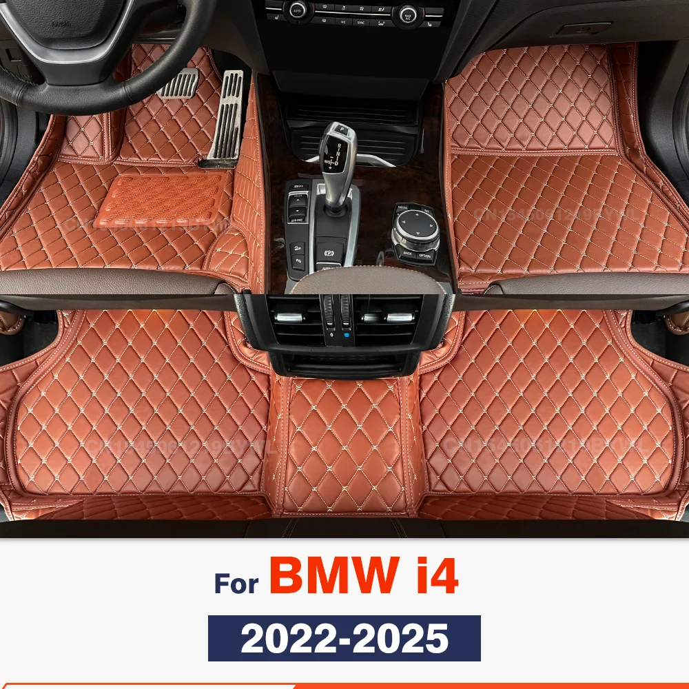 

Car Floor Mats For BMW i4 2022-2025 24 23 Custom Auto Foot Pads Automobile Carpet Cover Interior Accessories