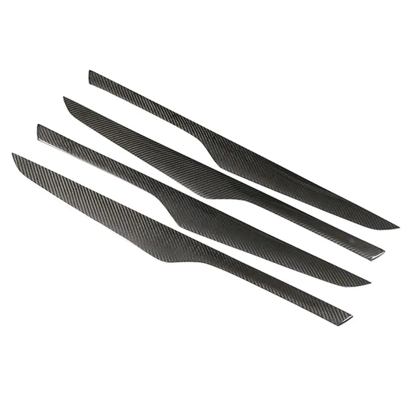 

AEA7-4PCS Real Carbon Fiber Car Interior Door Cover Trim Strips For BMW X5 F15 X6 2014-2018 Inner Decoration Sticker