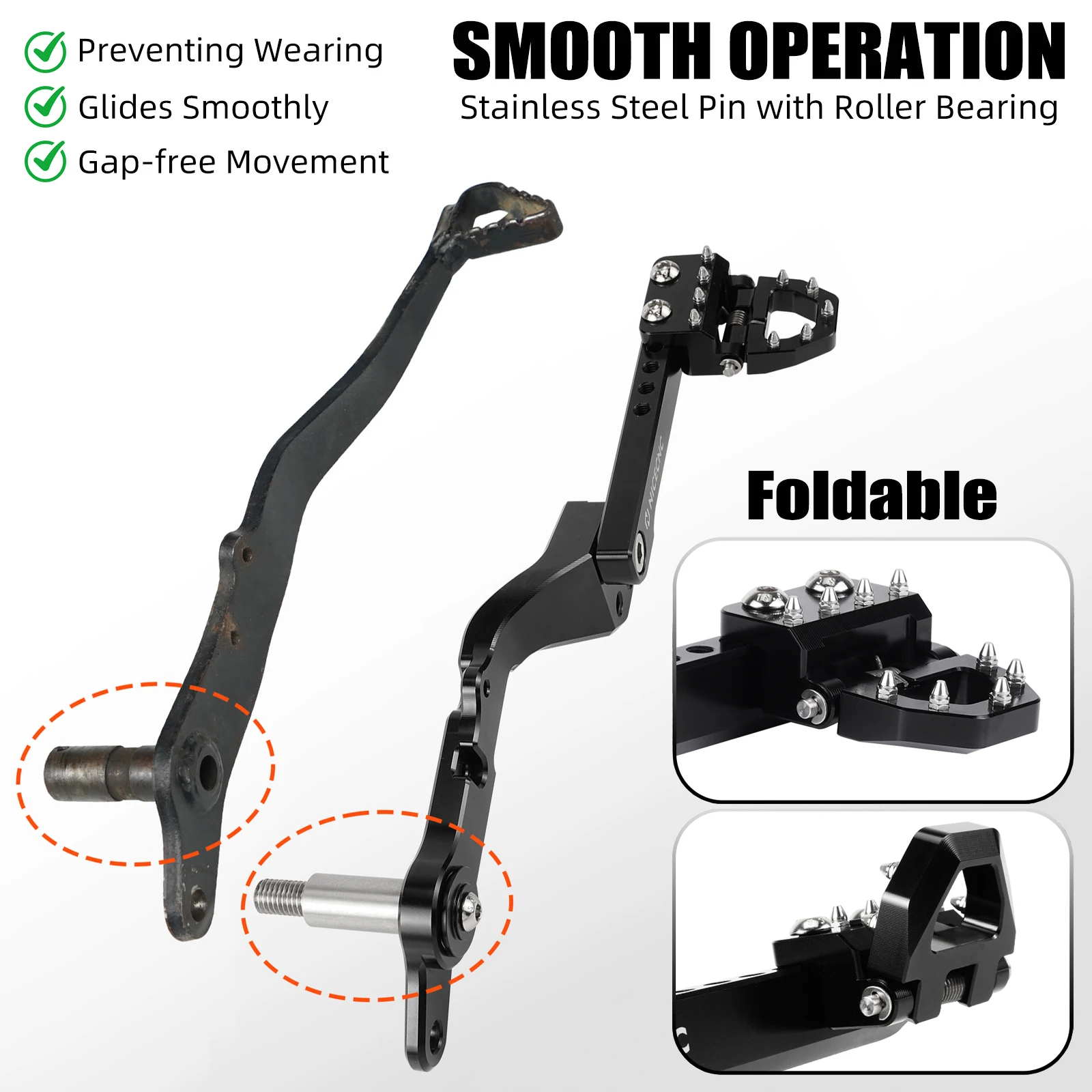 

Motorcycle Brake Pedal Lever/Fat Footrests Footpeg/Lowering Brackets for Suzuki DR650SE DR650S DR650 SE S 1996-2023 2024 2025