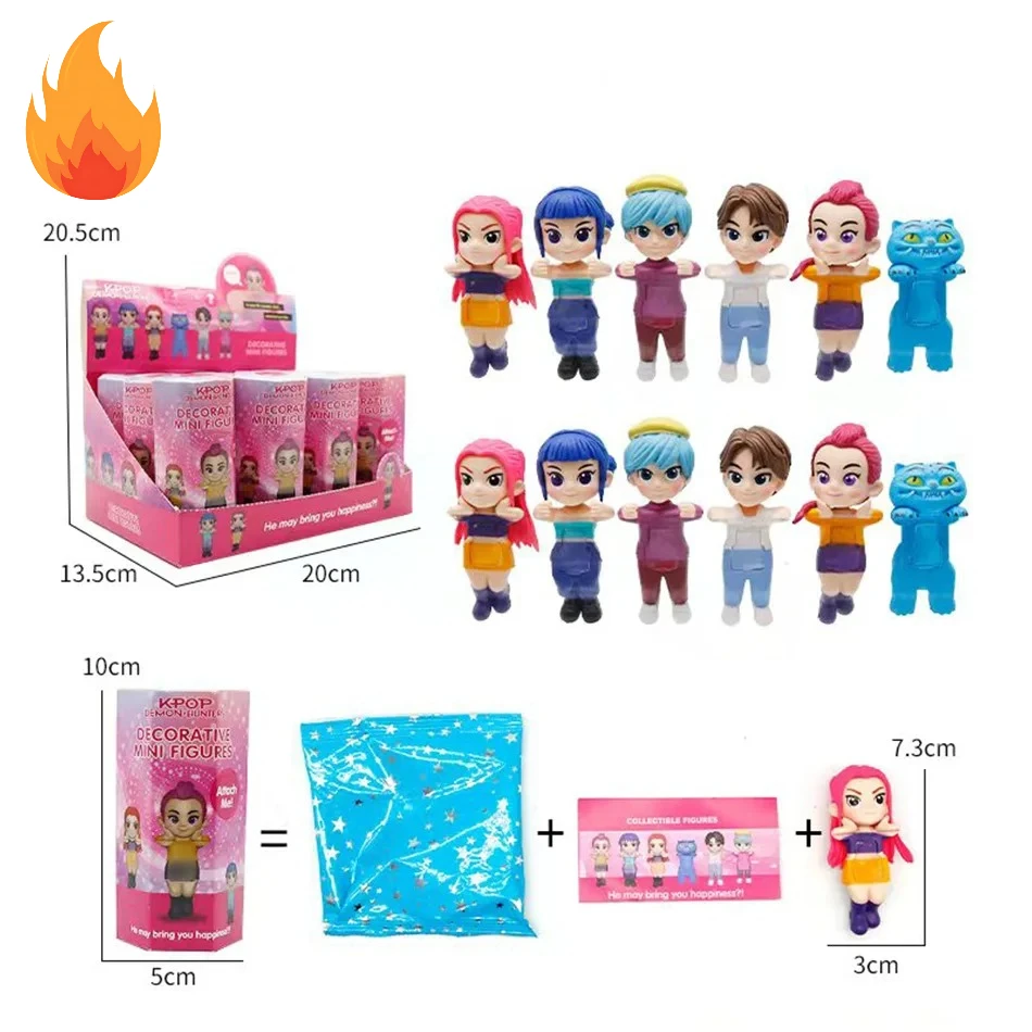 Kpop Demon Hunters-Juego de figuras de acción Rumi Mira Zoey, caja ciega, tigre, juguete, teléfono, accesorios para coche, adorno para regalos para niños