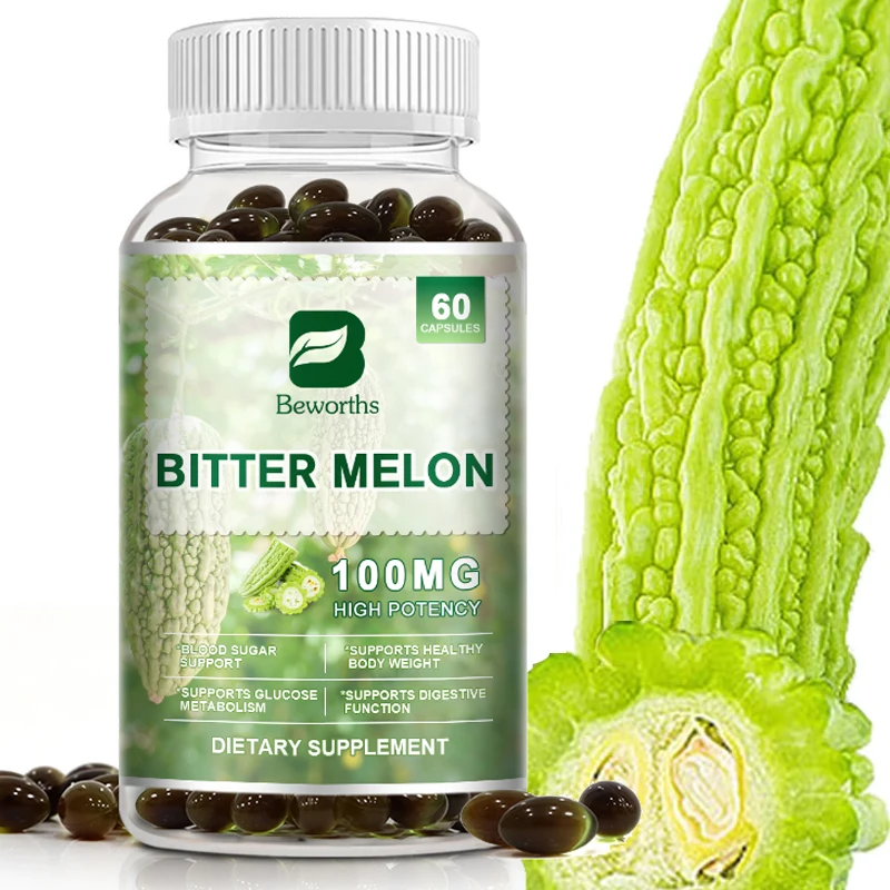 ﻿BEWORTHS Natural Plant-Insulin Bitter Melon Capsules for Blood Sugar Health Cardiovascular and Metabolic Health