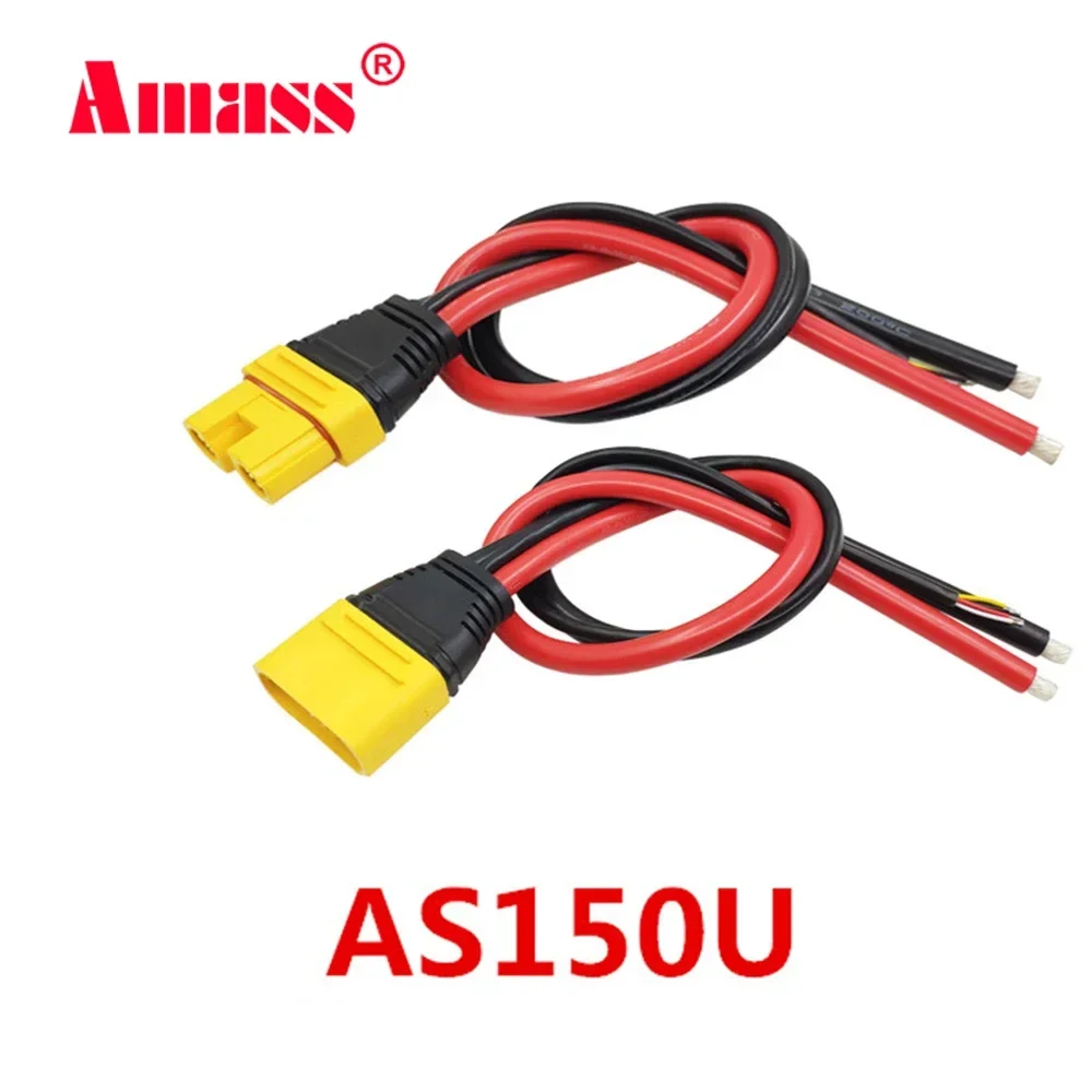 Amass AS150U 70A Copper Plated Male/Female Plug Connector Resistance Adapter Cable For RC Racing Drone FPV Model Spare Part