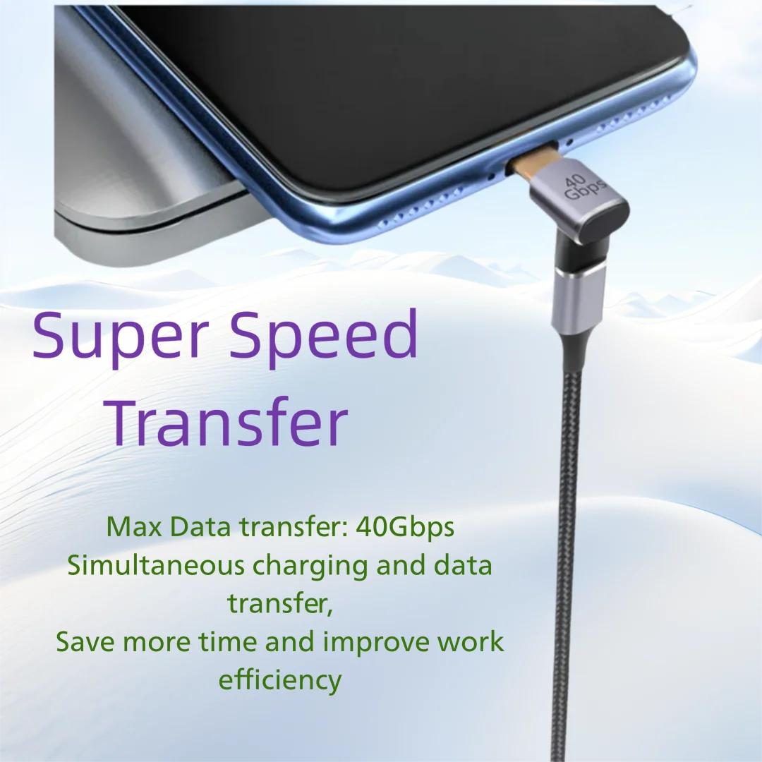 1Pcs 40Gbps PD100W Fast Charging for Steam Deck Switch Laptop MacBook Tablet Adapter Type-C multifunctional adapter 90 Degree