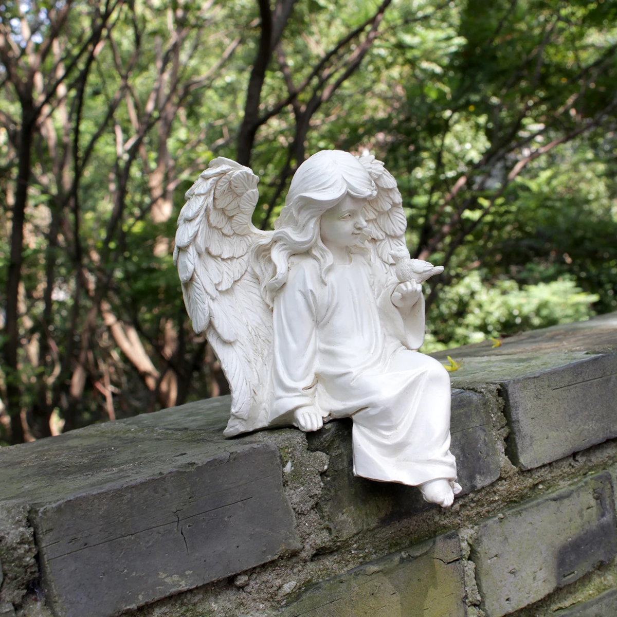 

1PC/Angel Girl Wing Ornament - Resin Crafts - Home Decoration Outdoor Garden Statues - European and American Decorative Statues