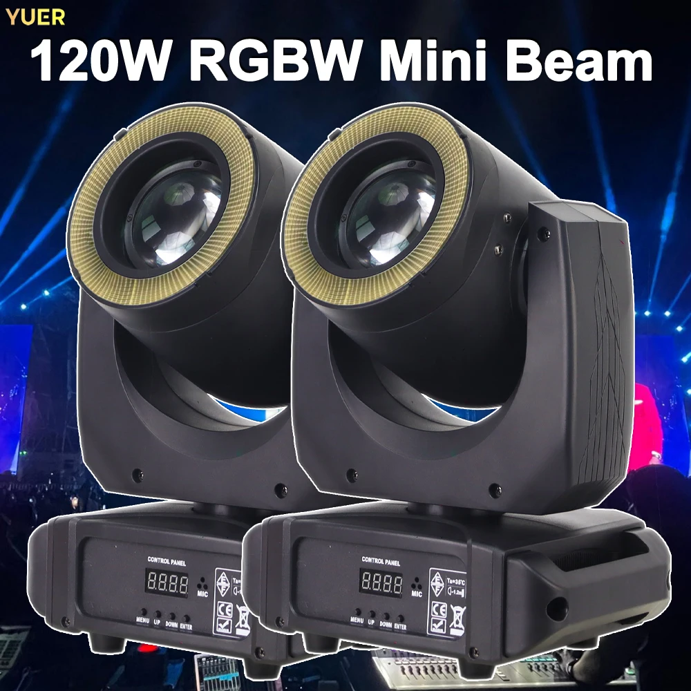 100W DMX512 LED Stage Light 80W White 24 Full-Color Strips 7 Color Wheel 16 Prisms Strobe 14CH for Event Bar DJ Party  Lighting