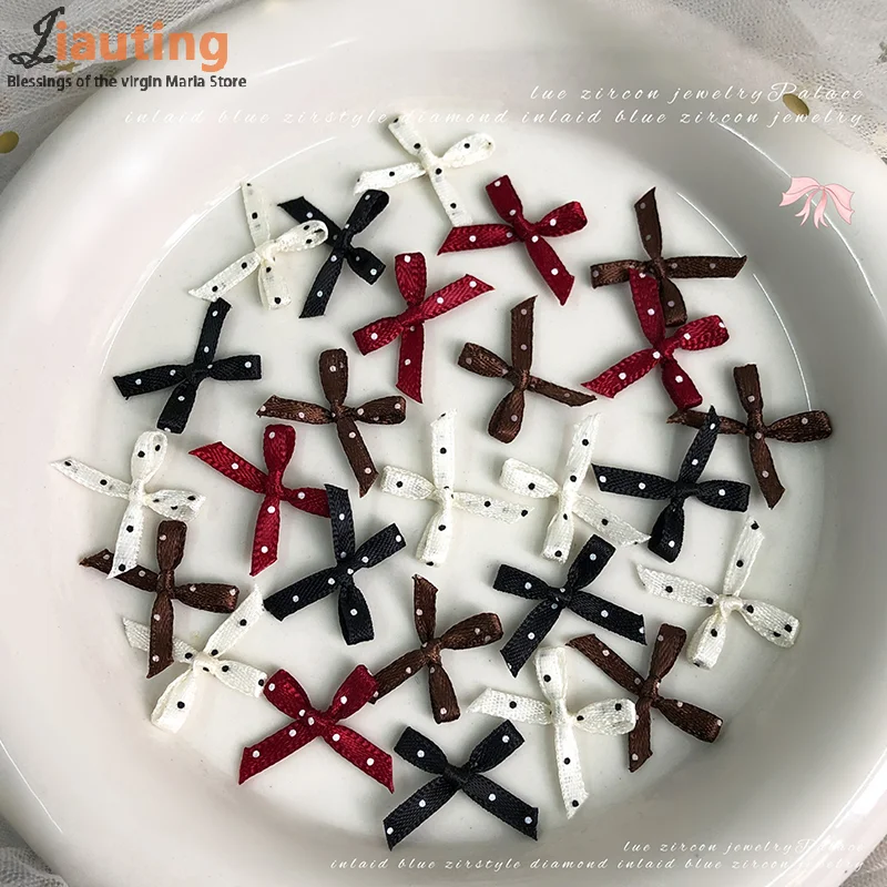 20 قطعة موجة نقطة النسيج Bowknot ربطة القوس فيونكة حلية مسمار الفن مجوهرات مسمار حلية DIY بها بنفسك الجنية مسمار أجزاء اكسسوارات الأظافر كاذبة ديكور #5