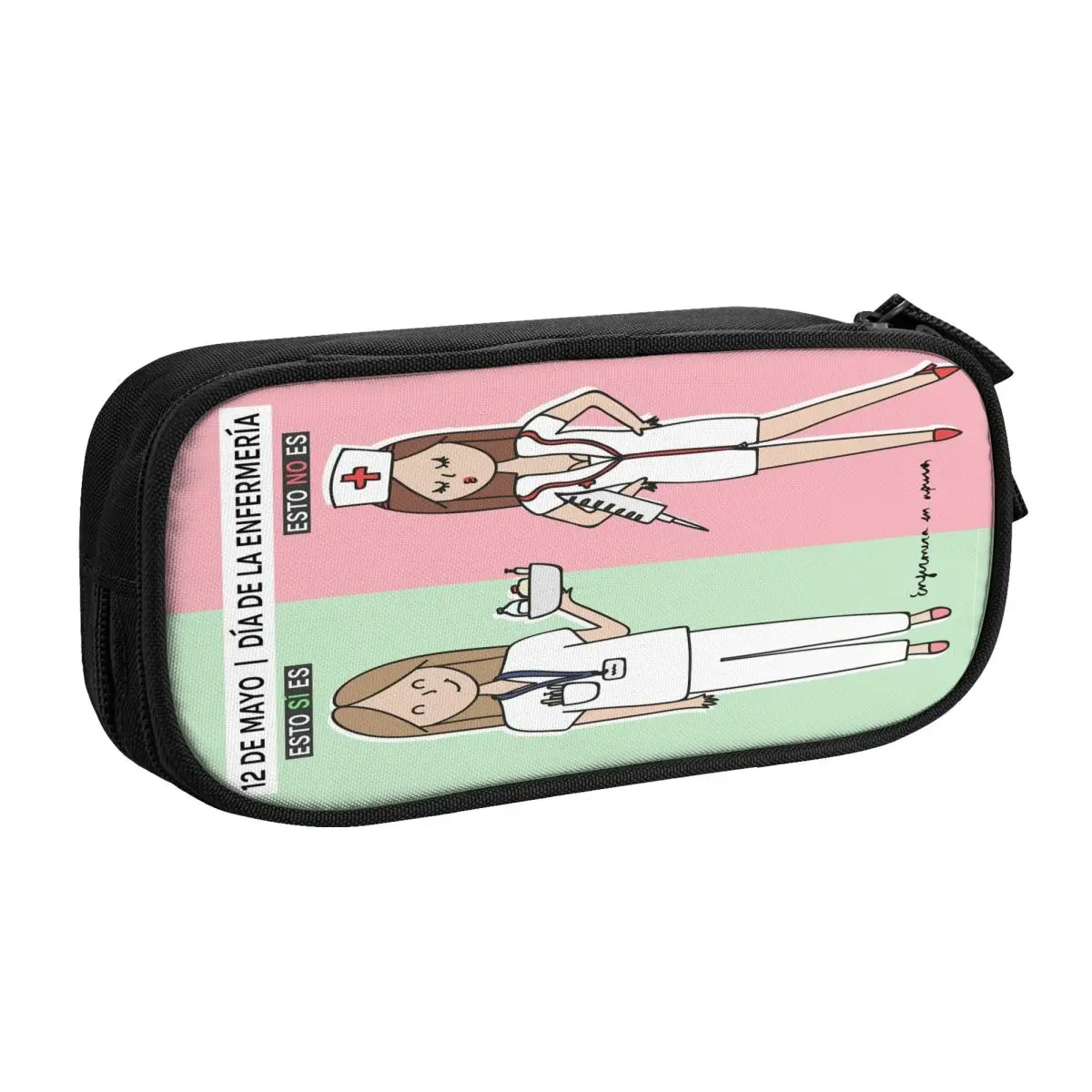 Enfermera En Apuros Cartoon Doctor Nurse Pencil Case for Boy Girl Big Capacity Pen Box Bag School Supplies