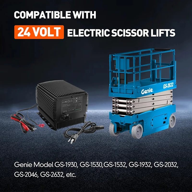 Signet Battery Charger 24V 25A HB500-24 105739 7041410 for JLG Genie Skyjack MEC Scissor Lifts 1930ES 2032ES 2632ES GS-1530