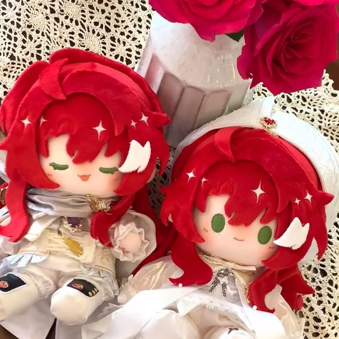 Anime 20CM en Stock Honkai: Star Rail Argenti atributos atractivos Cosplay cuerpo de algodón suave vestir mascota Kawaii regalo de Navidad