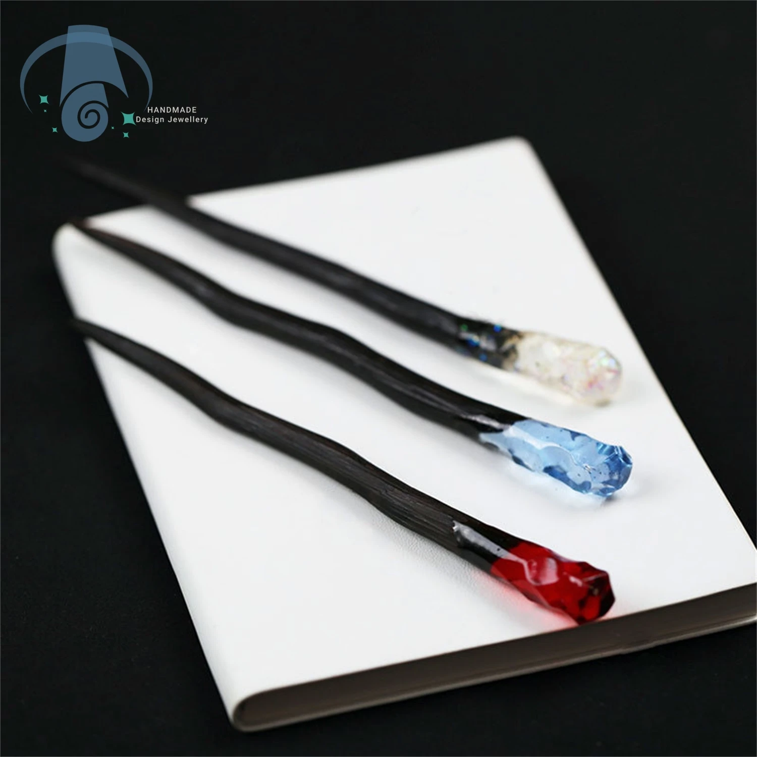 Crystal Ebony Wood Hair Stick Elegant Wooden Hairpin for Women Traditional Hanfu Updo Bun Daily Use Bohemian Hair Accessory Gift