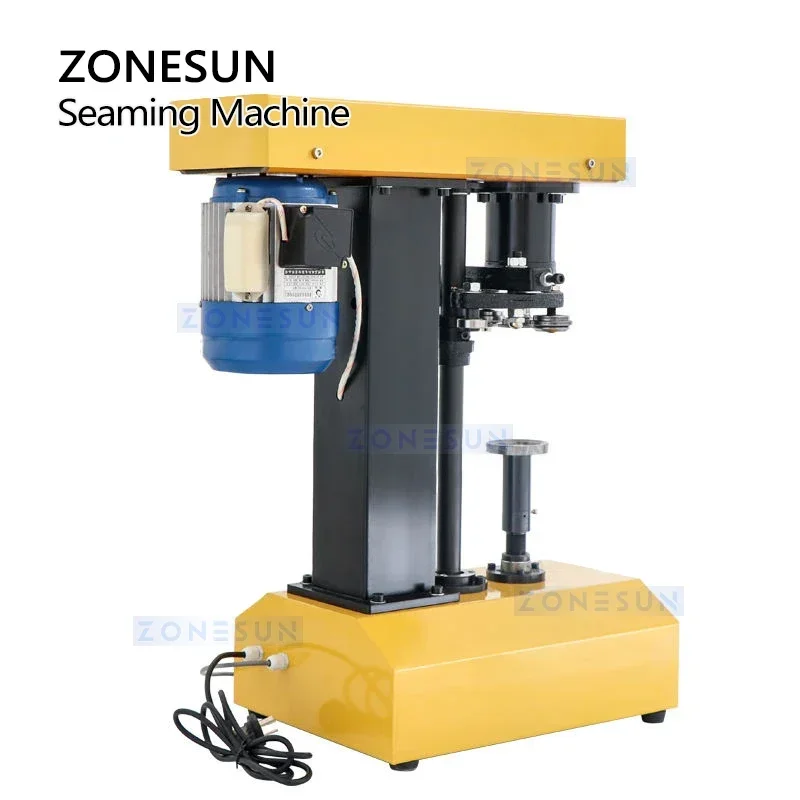 Picture 7: ZONESUN ZS-LYC160 Semi Automatic Can Seamer Machine Electric Tinplate Aluminum Soda Beer Cans Lid Sealing Capping Machine 110mm
