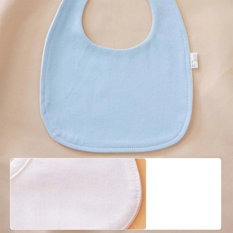 J15U 5 قطع/مجموعة مرايل للأطفال سهلة التنظيف مرايل لحديثي الولادة مرايل للتسنين من القطن للجنسين #2