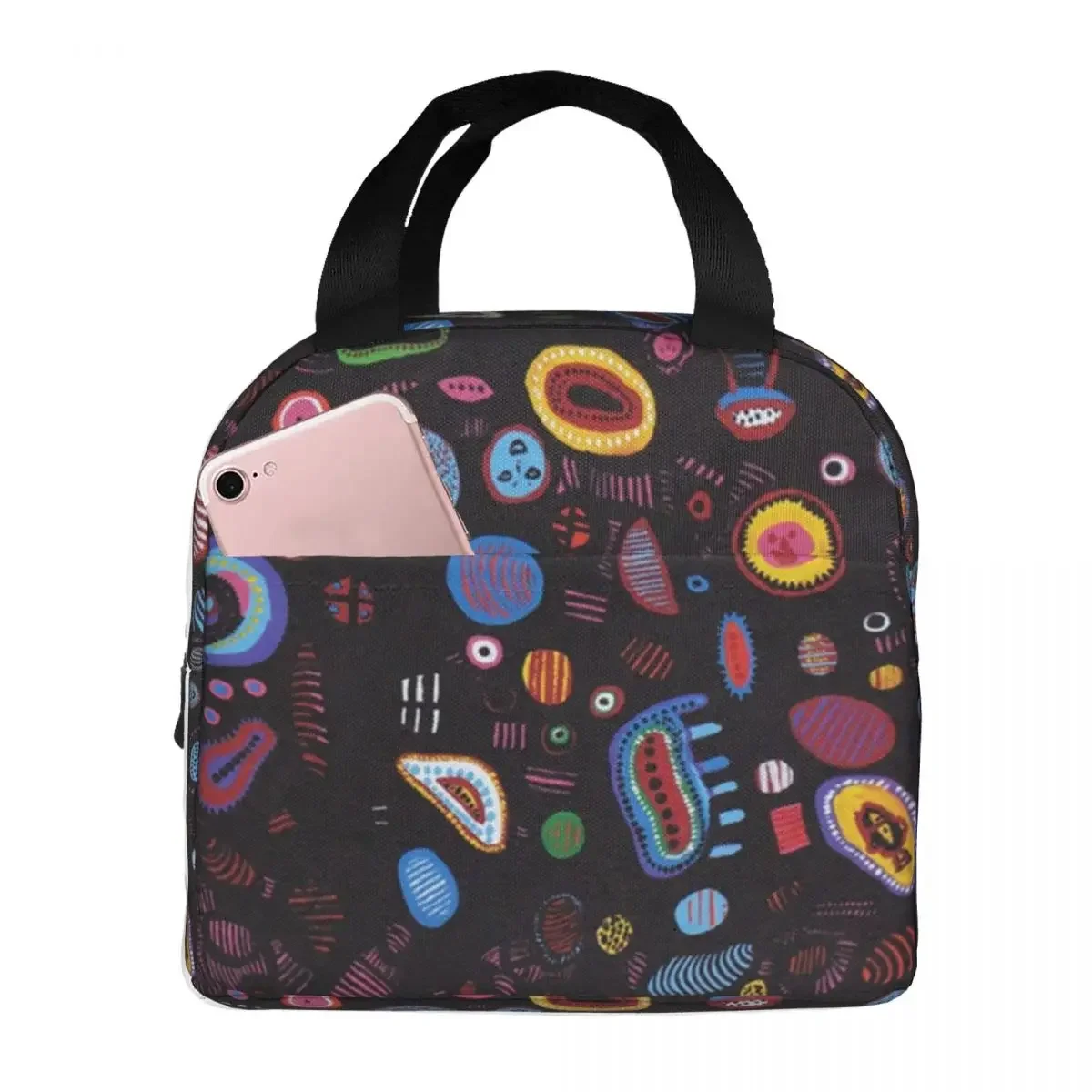 Pink Polka Dot Yayoi Kusama Abstract Art Pumpkin Polka Portable Lunch Box Multifunction Thermal Cooler Food Insulated Lunch Bag