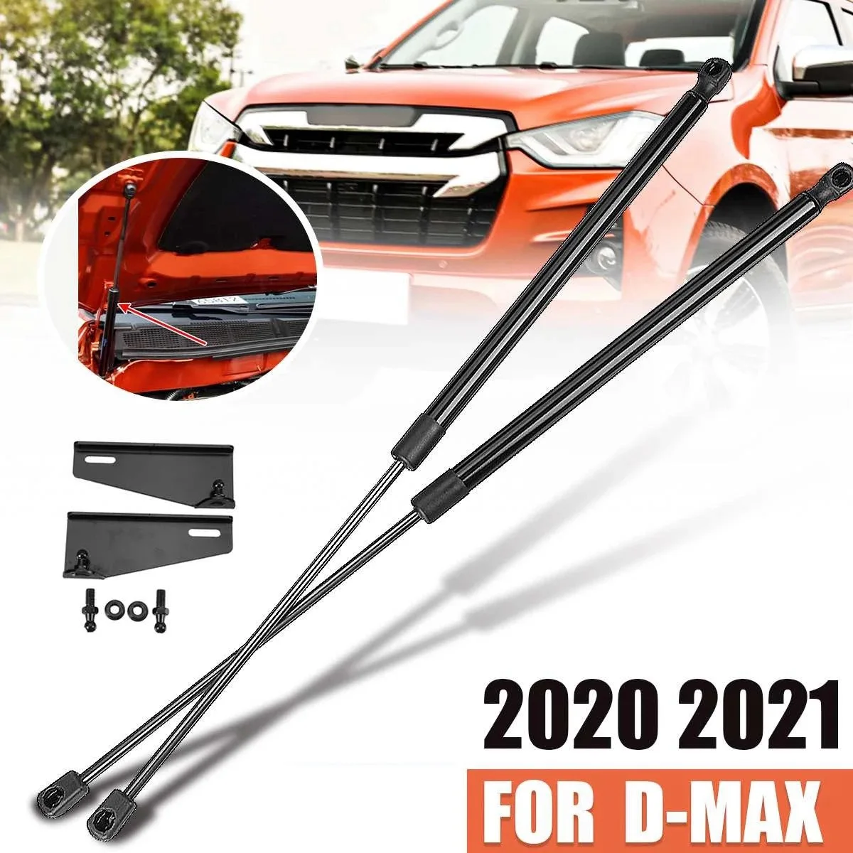 2Pcs Front Hood Bonnet Shock Up Lifter Gas Strut for Isuzu D-Max 2020