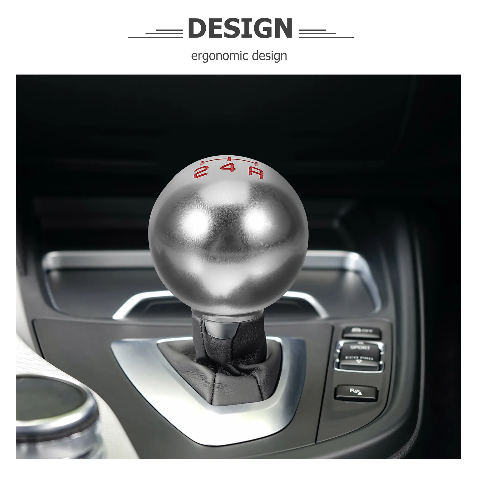 

Ergonomic Car Shift Knob 5-Speed Manual Gear Replacement Vehicle Transmission Stick Knob Durable Decorative Gear Shift Handle