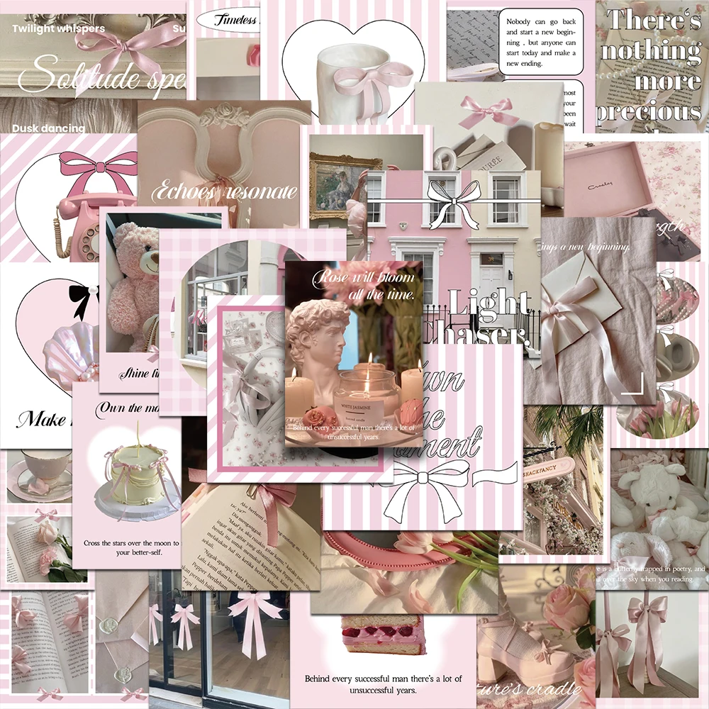 30 stücke Ins Stil Rosa Ballett Zeit Aufkleber Pack Aufkleber Für Telefon Laptop Sammelalbum Koffer Helm DIY Cartoon Ästhetische Aufkleber – Detail 7