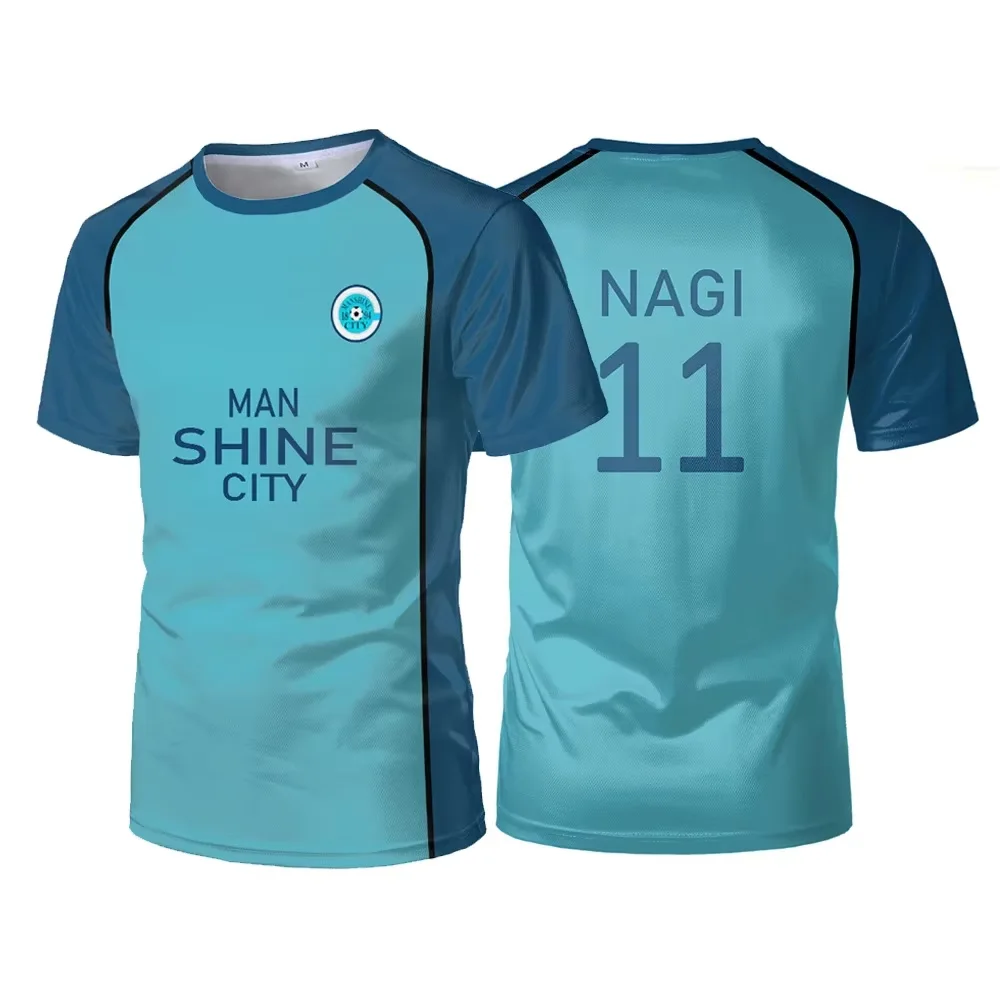 

Men Motorcycle Tshirt Men Cartoon anime Blue Lock Cosplay sportswear men shine city jersey men women's casual sports Men T-shirt
