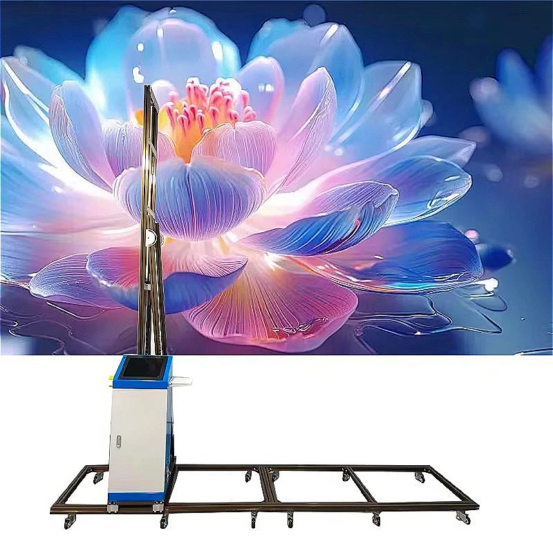 Shopping Mall UV Wall Printer Vertical 3D Inkjet for Glass Acrylic Wood Metal Display Window Wall Art Customized High Quality