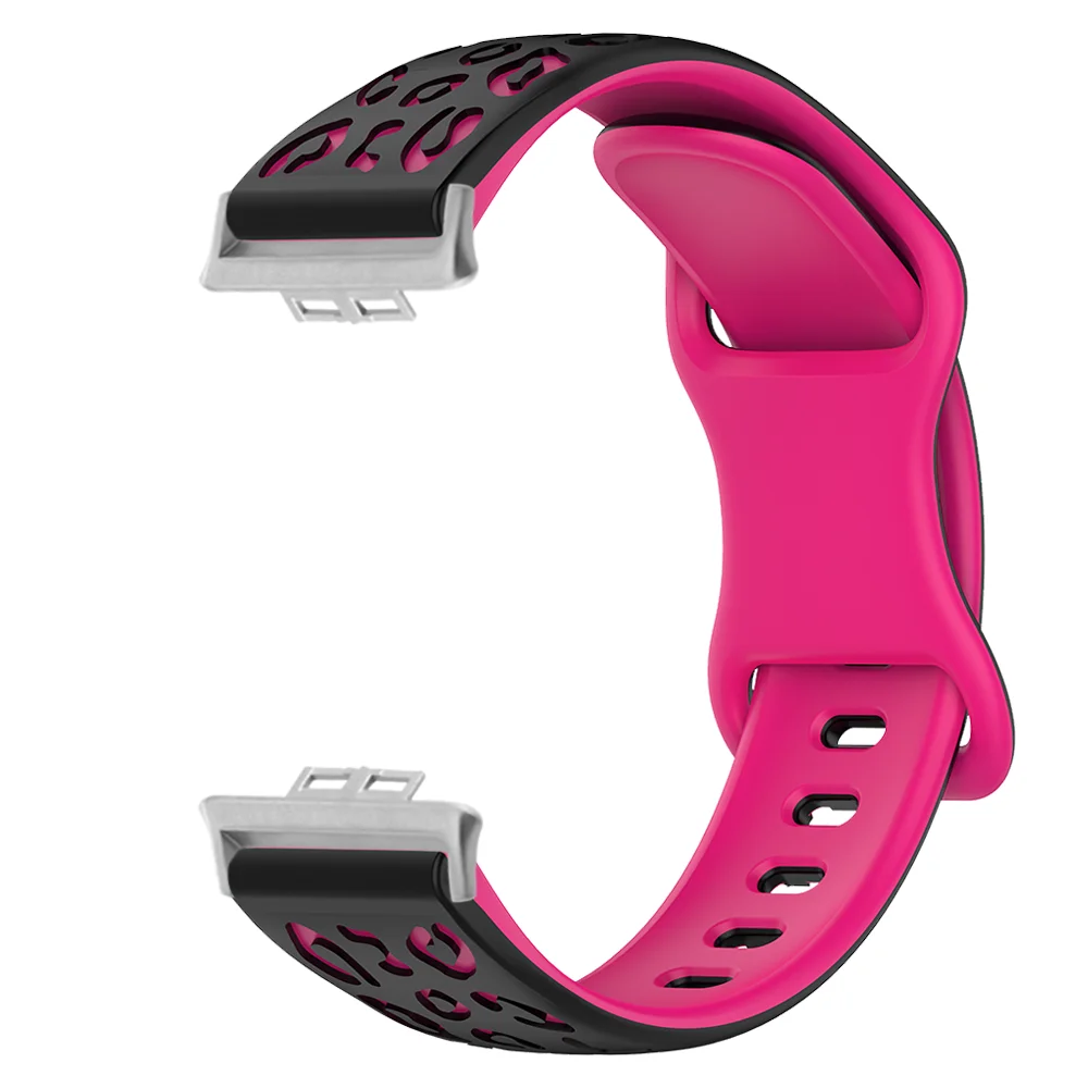 

Leopard Print Loop Strap For Huawei Watch Fit 1 Fit 2 Bracelet Waterproof Soft Silicone Quick Release Sport Band for Men Women